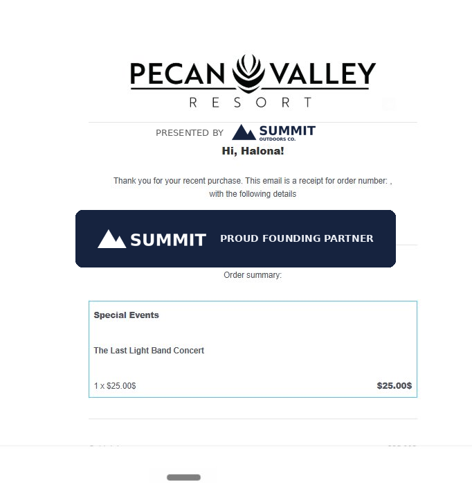 Receipt email featuring a Founding Partner hero banner